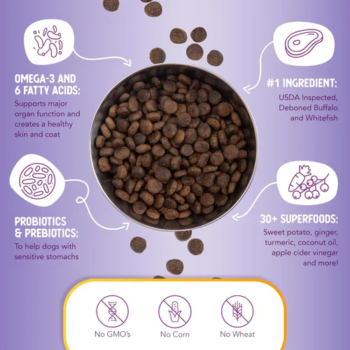 Vista 6 de Health Extension Alimento seco para perros, alimento natural con vitaminas y minerales añadidos, adecuado para todos los cachorros, incluye receta