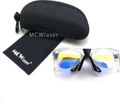Vista 8 de MCWlaser Gafas de seguridad láser de CO2 10600nm Gafas de seguridad OD5+Profesional de protección láser tipo reflectante