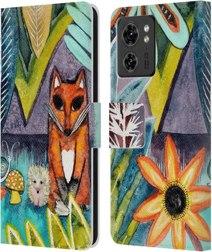 Vista 15 de Head Case Designs Officially Licensed Wyanne Blue Watercolour Bear Animals 2 Leather Book Wallet Case Cover Compatible with Motorola Moto Edge 40