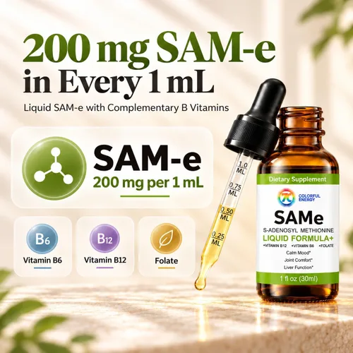 Vista 2 de Suplemento líquido 7c SAM-e, 200 mg por porción, 1 onza líquida, suministro para 30 días