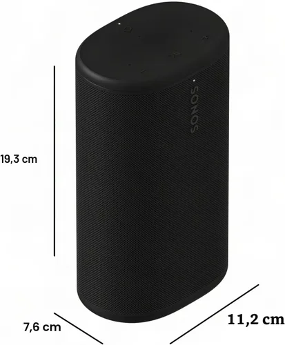 Vista 6 de Sonos Play - Altavoz Bluetooth portátil con WiFi, Alexa, batería de 24 horas, base de carga, color negro
