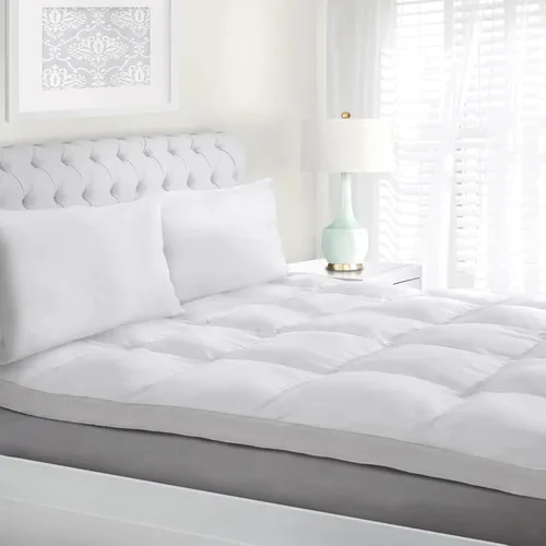 Vista 11 de Superior Cubrecolchón, alternativa al plumón, almohada de cama de 2 pulgadas de profundidad, almohadilla cómoda, protector de colchón esponjoso