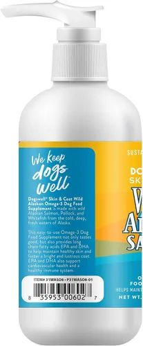 Vista 3 de Wild Alaskan Skin & Coat Suplemento Omega-3 a base de aceite de salmón para perros, 8 onzas líquidas
