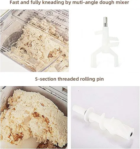 Vista 3 de Extrusora automática de pasta, prensa eléctrica para pasta, con 13 moldes de fideos, automática para crear tu propia deliciosa pasta fresca
