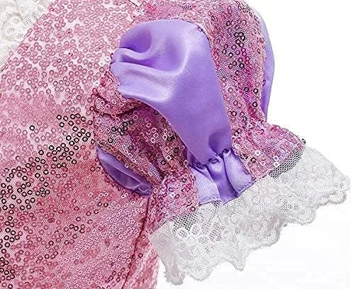 Vista 3 de Rapunzel - Vestido de princesa para niñas pequeñas disfraz de Sofía vestido morado
