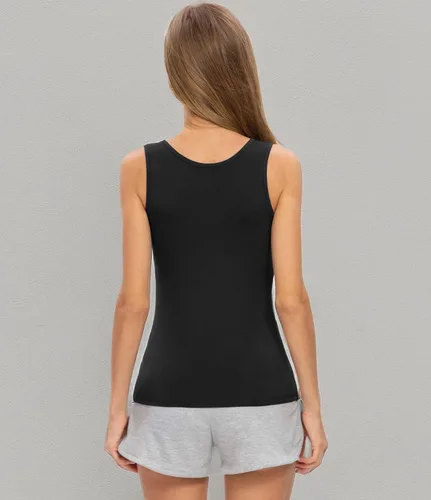 Vista 6 de Rosyline Camisetas sin mangas básicas sin mangas para mujer, 4 piezas, camisetas sin mangas