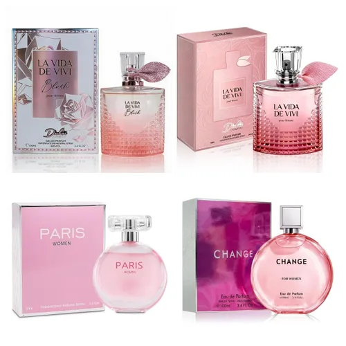 Vista 33 de A CENTER Juego de perfume de 4 piezas para mujer, set de regalo