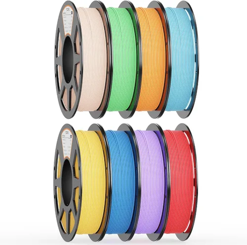 Vista 34 de YOOPAI Filamento PLA de 0.07 in, 8.82 oz PLA+ y paquete mate, 8 rollos Pla Bundle-250gx8-112040009
