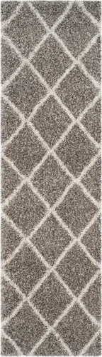 Vista 46 de SAFAVIEH Hudson Shag Collection - Alfombra decorativa de 2 x 3 pies, color beige y marfil, diseño moderno de enrejado, no desprende pelusa