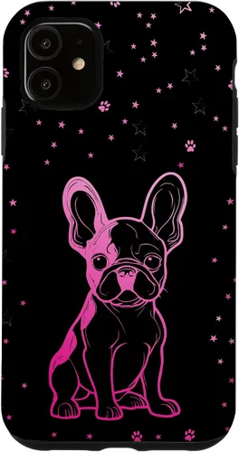 Vista 8 de Funda para iPhone 16 Bulldog francés con patrones abstractos para amantes de los perros