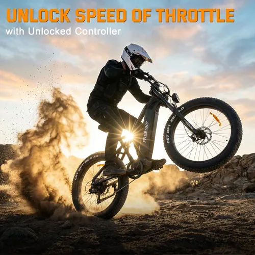 Vista 7 de FREESKY 3500W BAFANG Motor Electric Bike for Adults, 48V 35Ah Samsung/LG Cells Battery Ebike 140 Miles, 38+MPH, 26" Fat Tire Dirt All-Terrain