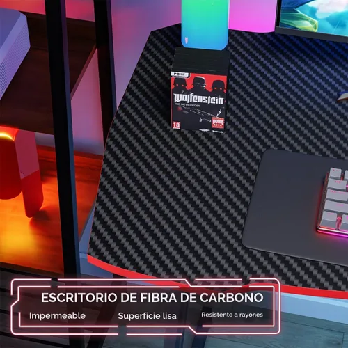 Vista 4 de PayLessHere Mesa de juegos de 35 pulgadas Rojo Escritorio