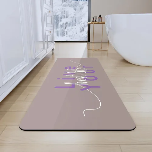 Vista 71 de Tapetes de baño antideslizantes de secado rápido, tapetes de baño de goma súper absorbentes para debajo de la puerta, tapetes de baño para baño, Azul