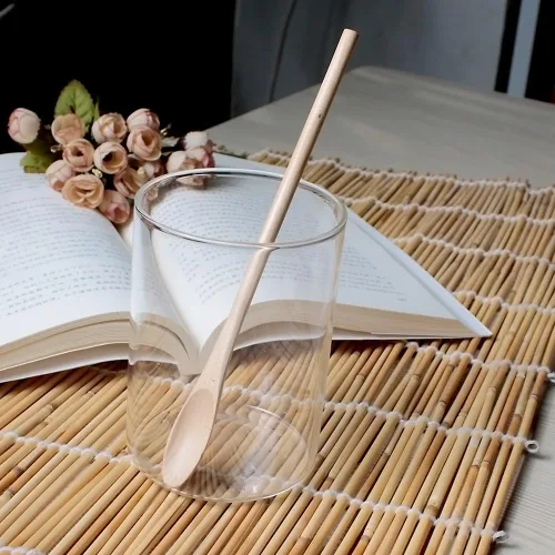 Vista 9 de Meiyahome - Cuchara helada ovalada de madera de 8.3 in, cuchara elíptica, cuchara agitadora de madera maciza, cuchara larga de madera, cuchara