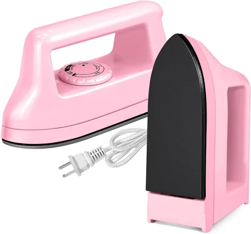 Vista 10 de Mini plancha para manualidades y acolchados, máquina eléctrica de prensa de calor para viajes y hogar para suministros de costura (negro)