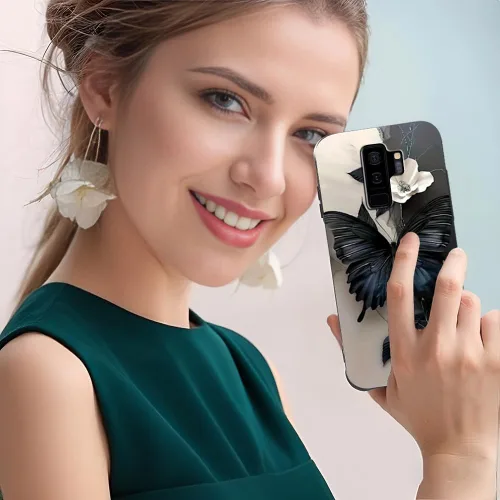 Vista 6 de Paquete de 2 fundas para Samsung Galaxy S9 Plus a prueba de golpes Diseño delgado Antideslizante Funda para Galaxy S9 Plus (negro)