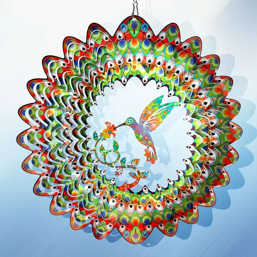 Vista 20 de Aoedelyart Molinillo de viento con mandala, oro intenso, de acero inoxidable de 12 pulgadas, para exteriores, regalo de jardín para mujeres, mamá
