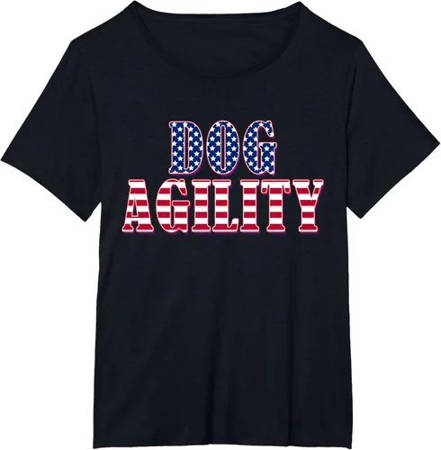 Vista 22 de Dog Agility American Flag - Camiseta de agilidad para perros, Negro