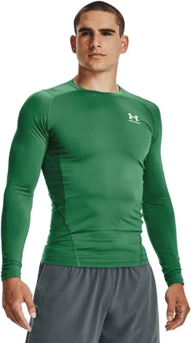 Vista 40 de Under Armour Camiseta de manga larga de compresión HeatGear para hombre Negro (001)/Blanco
