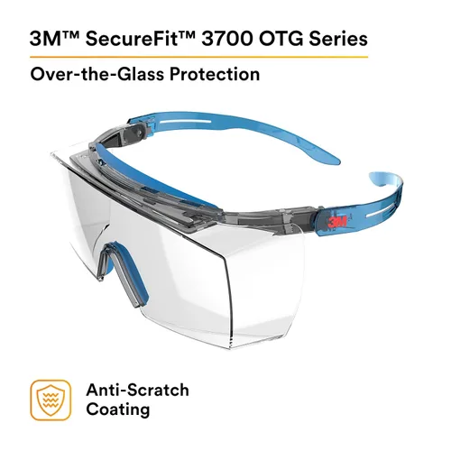 Vista 3 de 3M - Lentes de seguridad serie SecureFit 3700, revestimiento antiniebla Scotchgard, a prueba de arañazos