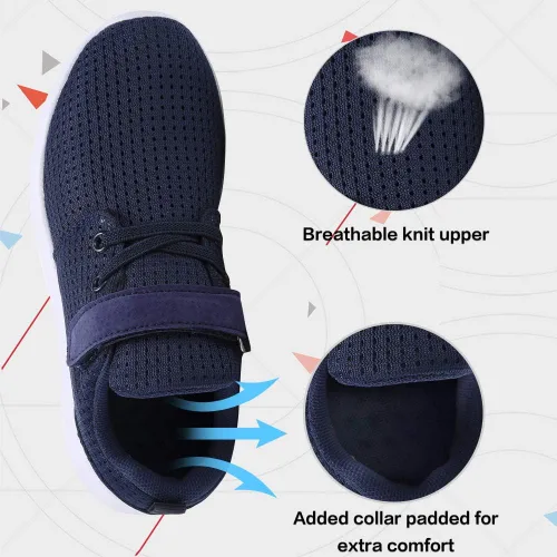 Vista 2 de TOEDNNQI Boys Girls Sneakers Kids Lightweight Breathable Strap Athletic Running Shoes for ToddlerLittle KidBig Kid