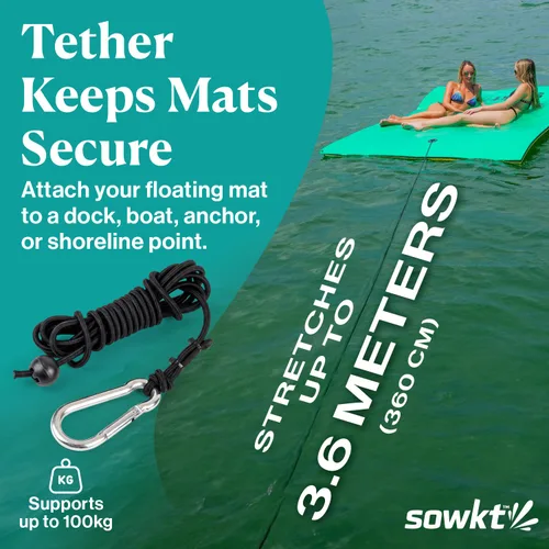 Vista 6 de Accesorios para tapetes flotantes (kit de ataduras, ojales y correas) Complete Floating Mat Kit: Bungee Tether, Grommet Hardware & Storage Straps