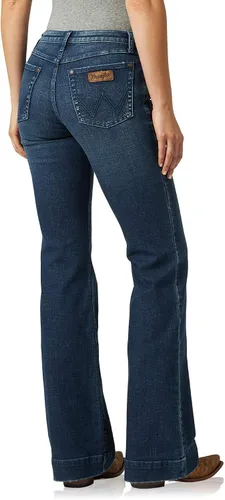Vista 2 de Wrangler Women's Retro Mae Mid Rise Wide Leg Trouser Jean