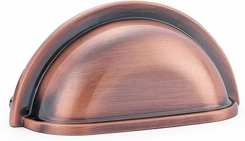 Vista 11 de HARPOON Paquete de 10 tiradores para cajones de tazas de latón antiguo, tiradores de gabinete de cocina de 3 pulgadas y 2.992 in