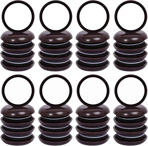 Vista 12 de Ezprotekt Paquete de 40 deslizadores de muebles autoadhesivos para alfombras, almohadillas redondas autoadhesivas de 1-1/8 pulgadas, almohadillas