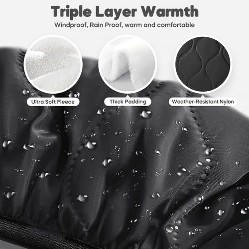 Vista 7 de Funda de asiento de automóvil para bebé, impermeable, resistente al viento, forro polar cálido transpirable con cremallera completa para asiento