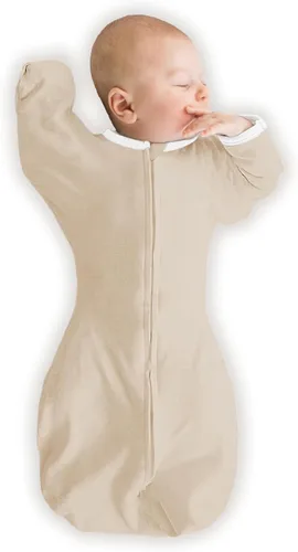 Vista 15 de SwaddleDesigns - Saco de transición para envolver con brazos hasta media Flechas minúsculas negras