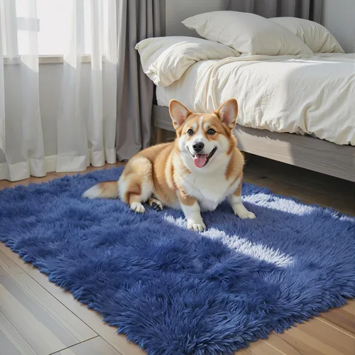 Vista 10 de Alfombras pequeñas de 2 x 3 pies, alfombra negra para dormitorio, alfombra moderna de pelo largo, alfombra pequeña, alfombra de noche esponjosa