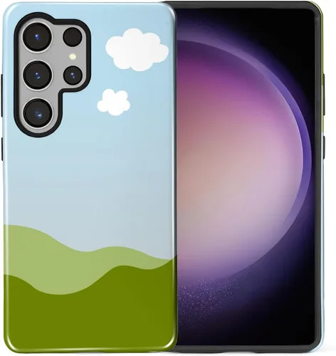 Vista 116 de Funda compatible con Samsung Galaxy S23, funda híbrida de protección rígida de 2 capas, a prueba de golpes, funda protectora resistente para Lata