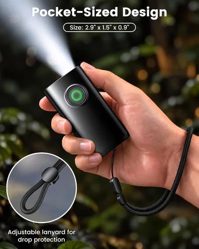 Vista 5 de Linterna UV recargable, luz negra de 395nm y luz blanca de 1300LM