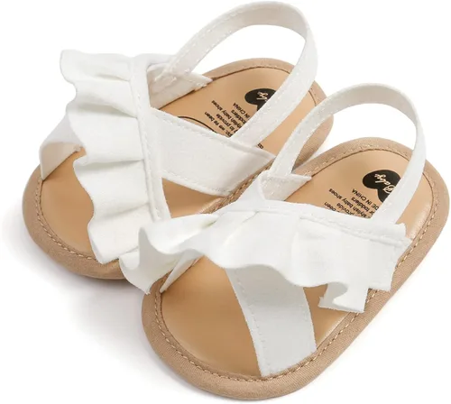 Vista 3 de RVROVIC Sandalias de primera calidad para bebés, niños y niñas, suela de goma antideslizante suave, zapatos de verano al aire libre para niños