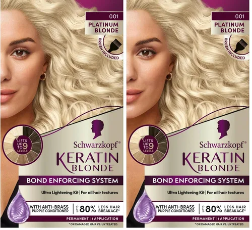 Vista 82 de Schwarzkopf Keratin - Tinte para el cabello rubio, 7.0 rubio ceniza oscuro, coloración permanente de calidad profesional, sistema de refuerzo