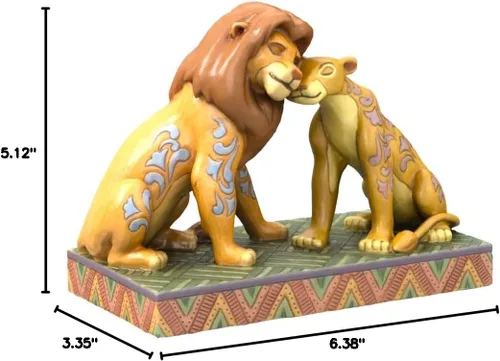 Vista 7 de Enesco Disney Traditions by Jim Shore - Figura ceñida de Simba y Nala del Rey León, 5.12 pulgadas, multicolor