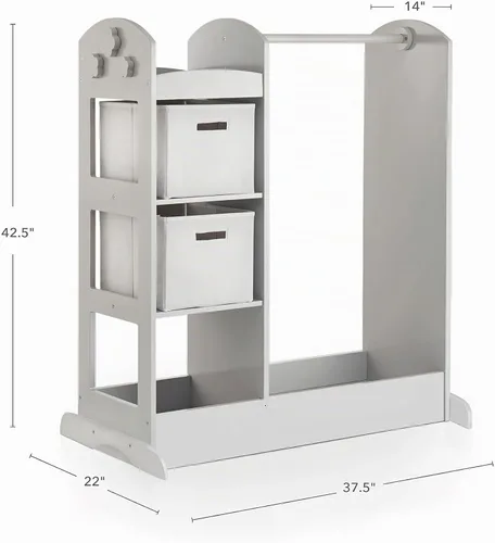 Vista 2 de Guidecraft Centro para ver y guardar vestidos, gris