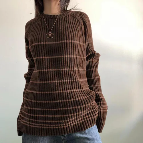 Vista 6 de CYee Y2K - Suéter holgado para niñas del centro de la ciudad, ropa de tira gótica emo, estilo hada, grunge, Alt, sudadera vintage hippie