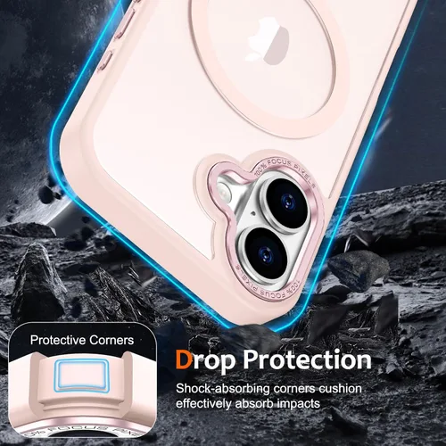 Vista 1016 de Anuck - Funda magnética para iPhone 11 compatible con MagSafe, carcasa trasera mate translúcida dura, borde de TPU, delgada, resistente a impactos