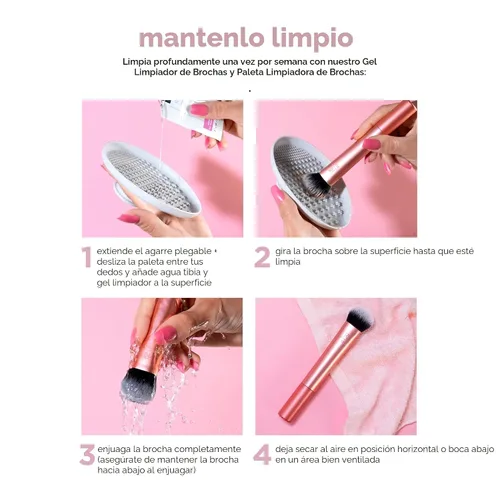Vista 15 de Real Techniques - Juego de 8 piezas de brochas y esponjas Level Up, brochas de maquillaje para sombra de ojos, base, colorete y bronceador, esponja