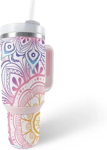 Vista 30 de MightySkins Skin - Vaso de vinilo compatible con Stanley The Quencher H2.0 FlowState de 40 onzas, Typhoon, protectora, duradera y única, fácil