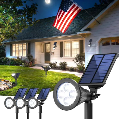 Vista 10 de JEJOT Paquete de 6 focos solares impermeables para exteriores con haz de Blanco cálido