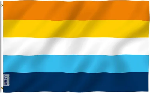Vista 8 de Anley Fly Breeze - Bandera del orgullo abrosexual de 3 x 5 pies, color vivo y a prueba de decoloración, cabecera de lona y doble costura, banderas