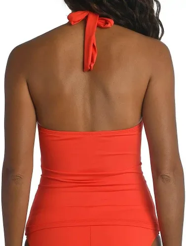 Vista 2 de La Blanca Traje de baño tankini con cuello halter Island Goddess para mujer