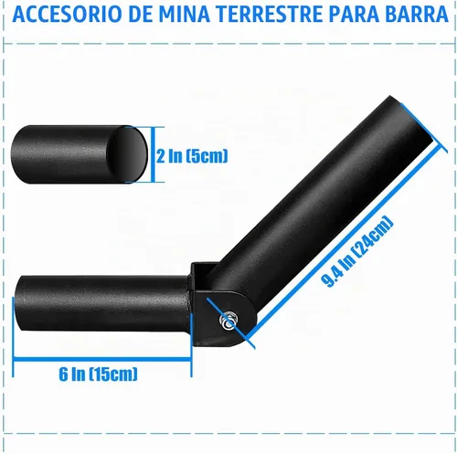 Vista 2 de BLUSLM Accesorios para minas terrestres con plataforma en T para rack de sentadillas o montaje en pared, se adapta a pesas de 2 pulgadas