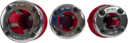 Vista 8 de (R) Herramienta de roscado de tuberías con mango de trinquete 3 muere 1/2 ", 3/4", 1" (NPT) fontanería