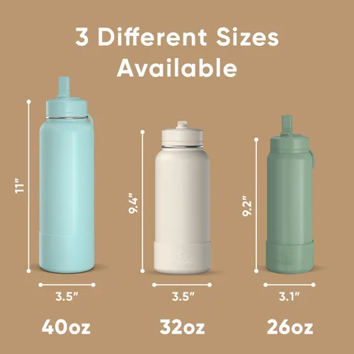 Vista 5 de Hydrapeak Botella de agua deportiva aislada de 32 onzas con tapa con popote, a prueba de fugas y derrames, mantiene las bebidas frías durante 24