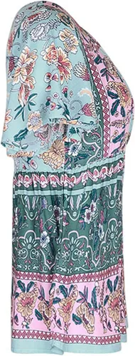 Vista 5 de Womens Shirts Dressy Casual 2023 Bohemian Flowy Streetwear Blouses Trendy Tops Short Sleeve Blouses