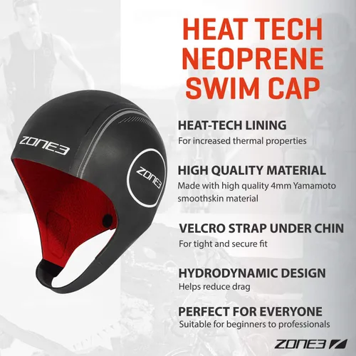 Vista 2 de ZONE3 Gorro de natación de neopreno Heat Tech